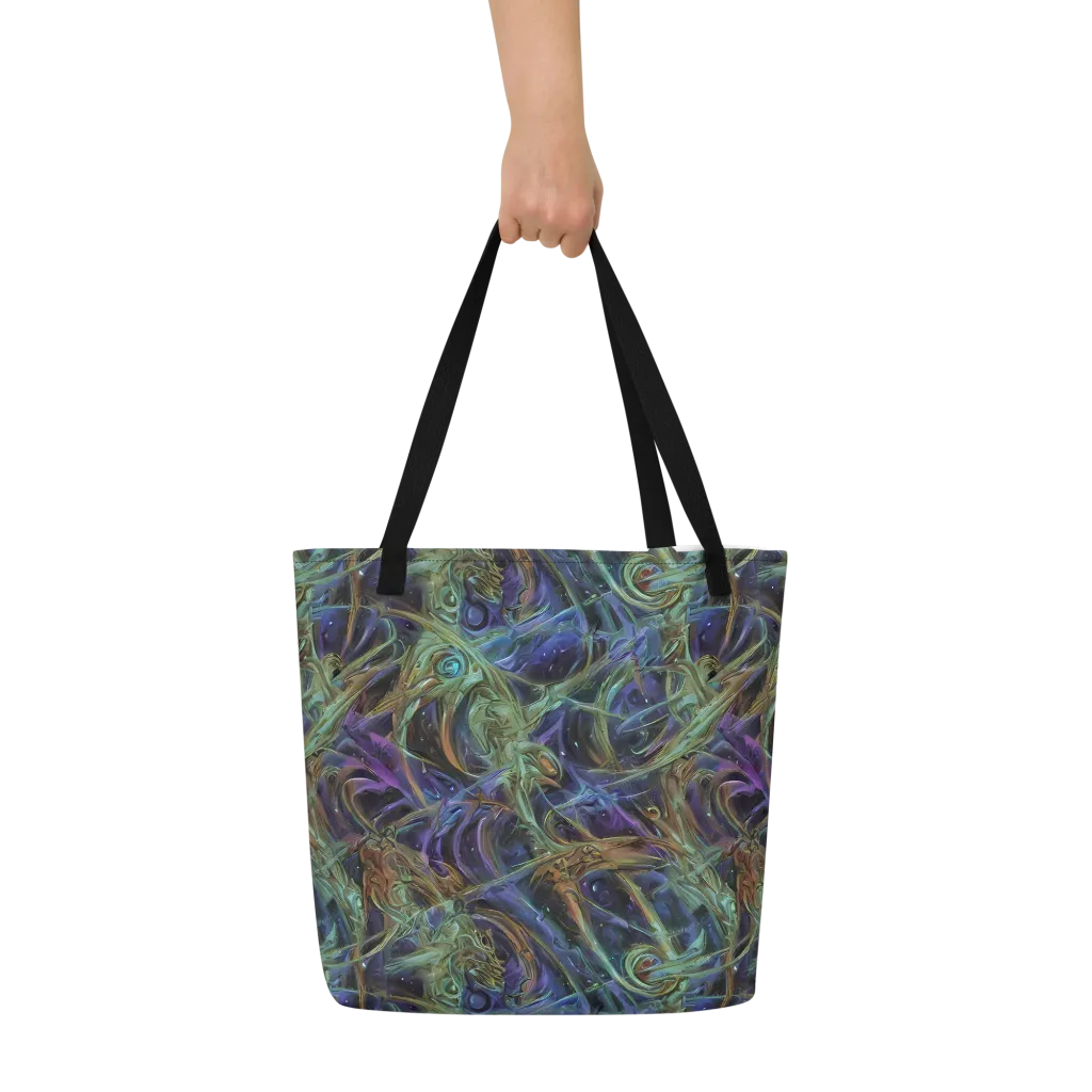 Neptune’s Garden on Large Tote Bag W/ Pocket — Front