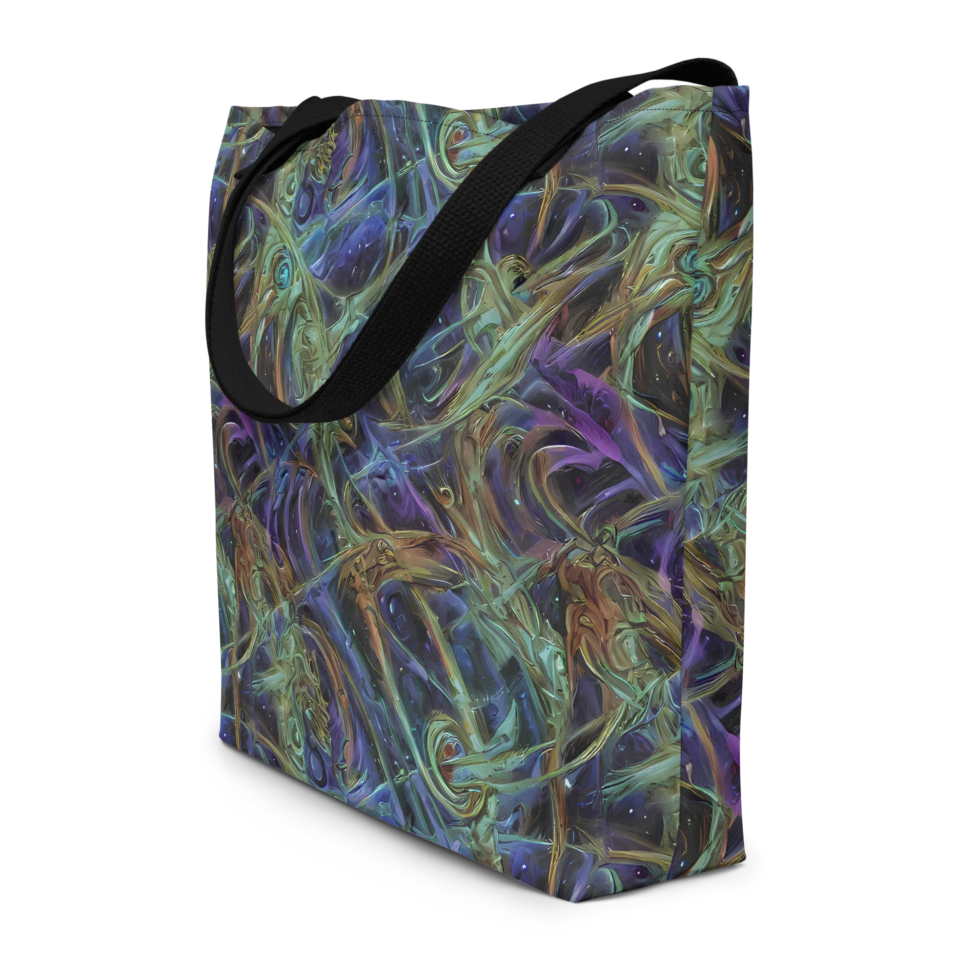 Neptune’s Garden on Large Tote Bag W/ Pocket — Front