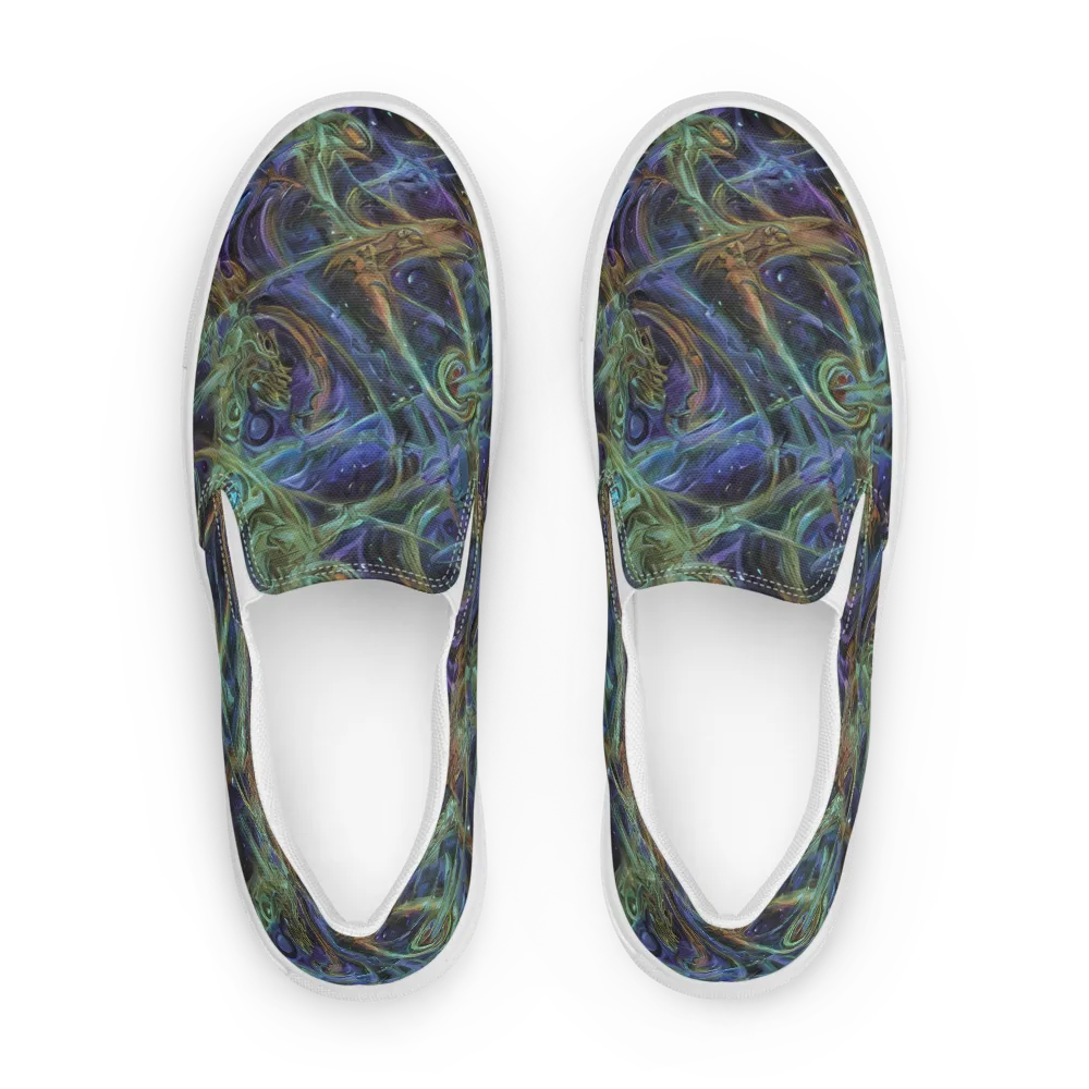 Neptune’s Garden on Women's Slip-On Canvas Shoes — Front