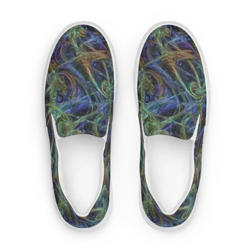 Neptune’s Garden on a Women's Slip-On Canvas Shoes