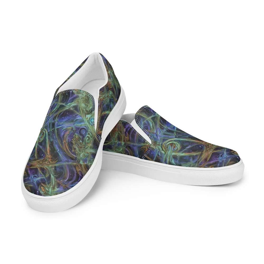 Neptune’s Garden on Women's Slip-On Canvas Shoes — Left Front