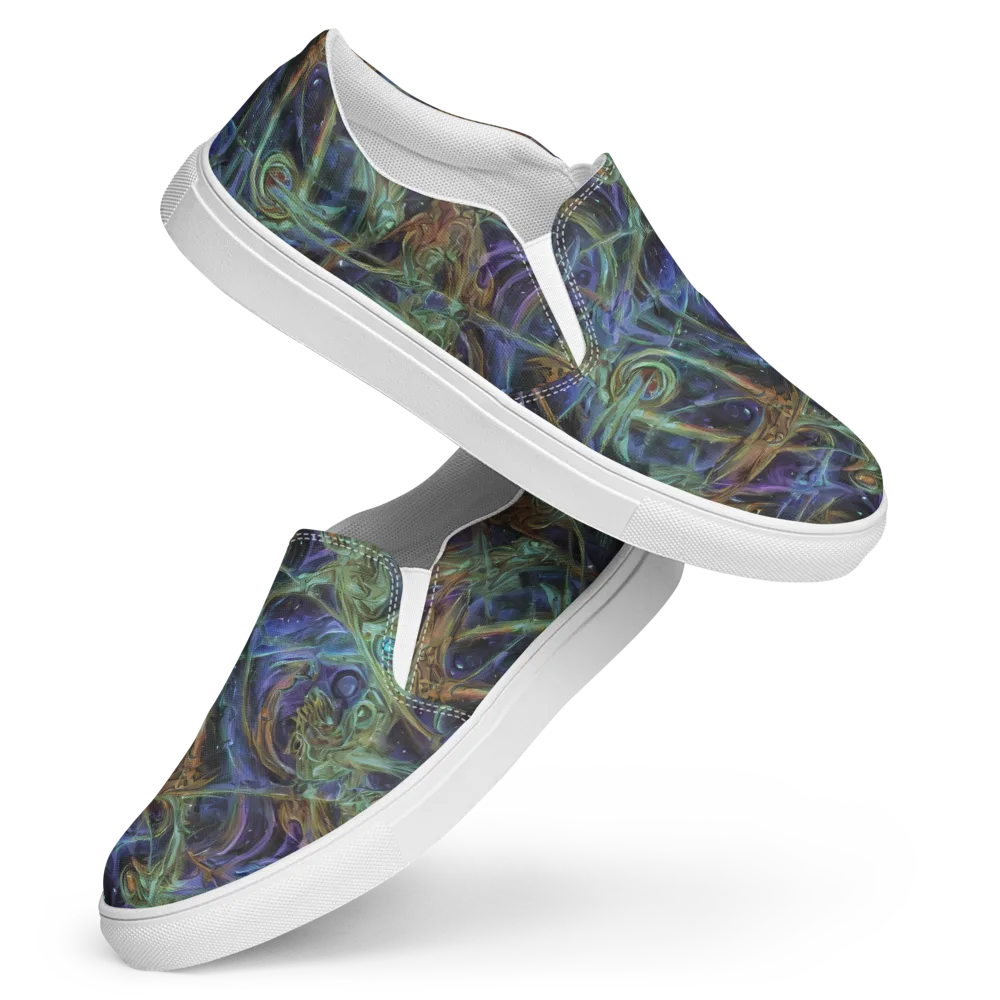 Neptune’s Garden on Women's Slip-On Canvas Shoes — Front