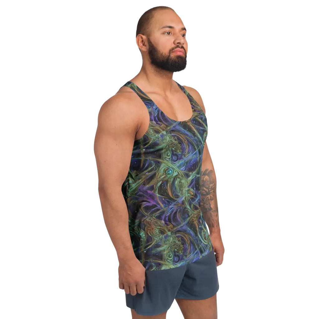 Neptune’s Garden on Men's Tank Top — Right Front