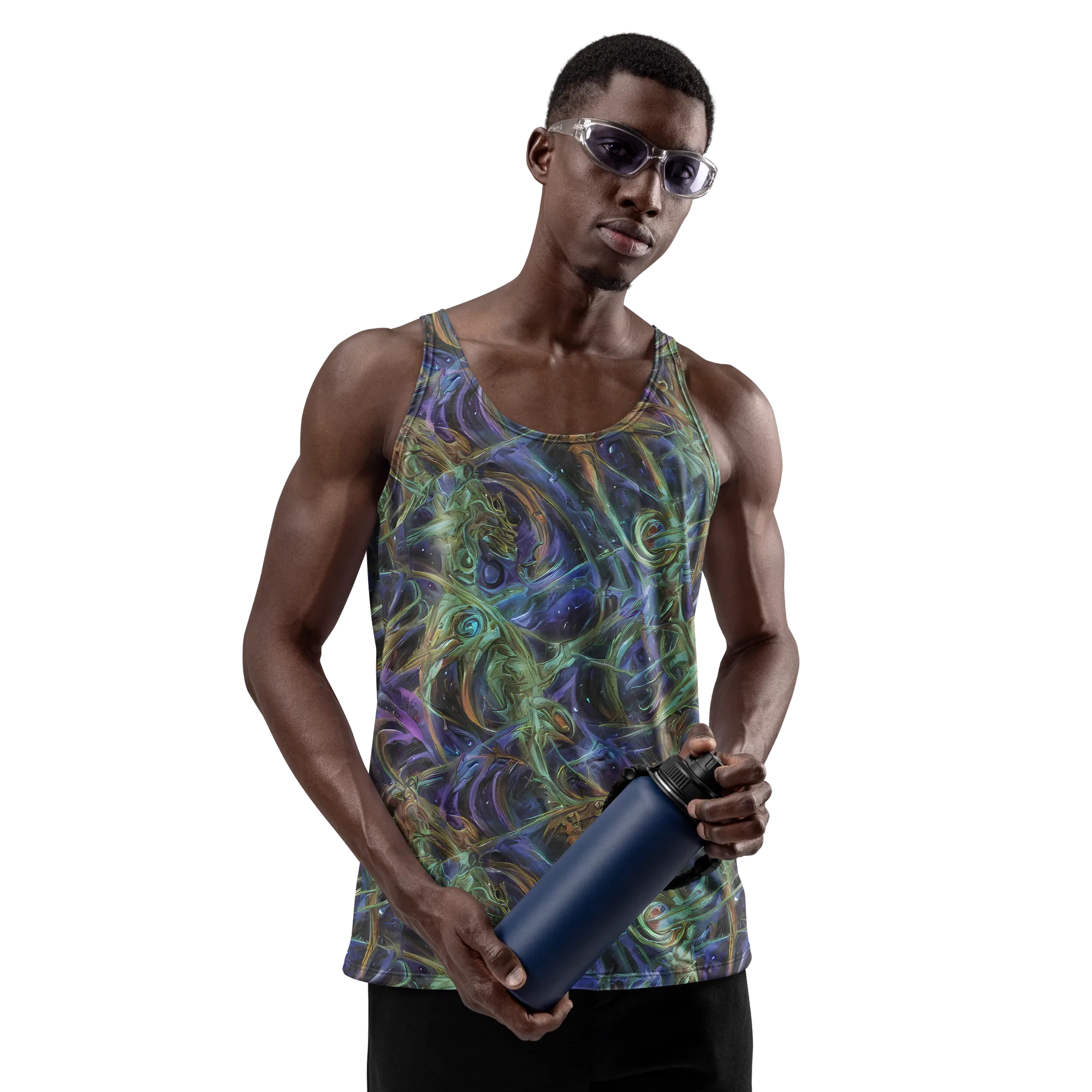 Neptune’s Garden on Men's Tank Top — Front