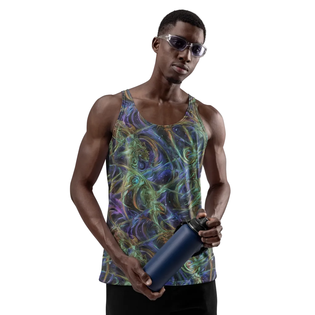Neptune’s Garden on Men's Tank Top — Front