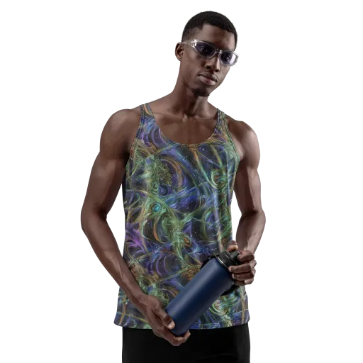 Neptune’s Garden on a Men's Tank Top