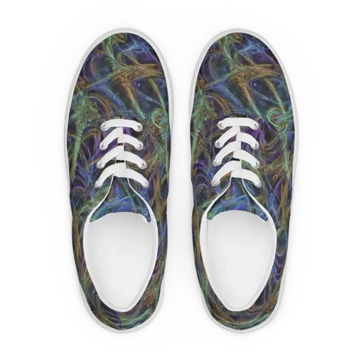 Neptune’s Garden on a Men's Lace-Up Canvas Shoes