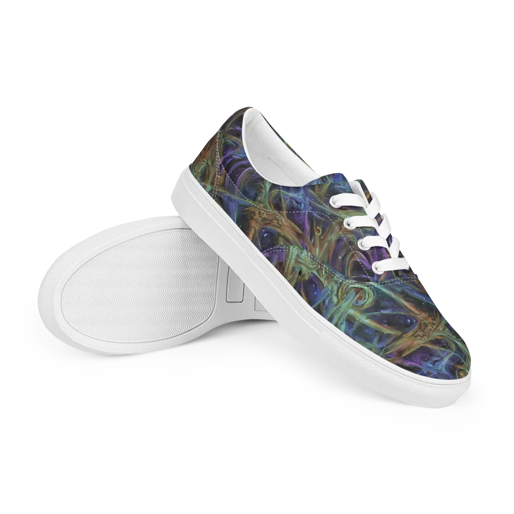 Neptune’s Garden on Men's Lace-Up Canvas Shoes — Right Front