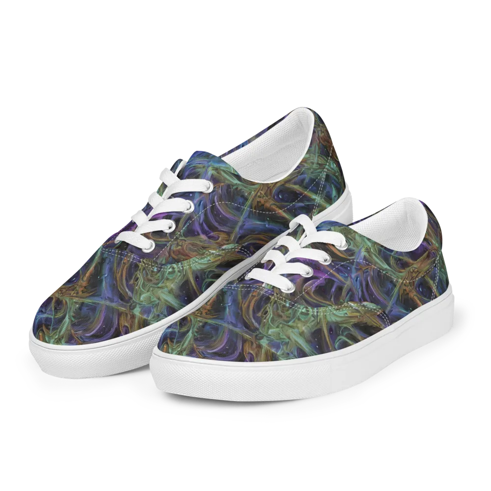 Neptune’s Garden on Men's Lace-Up Canvas Shoes — Left Front