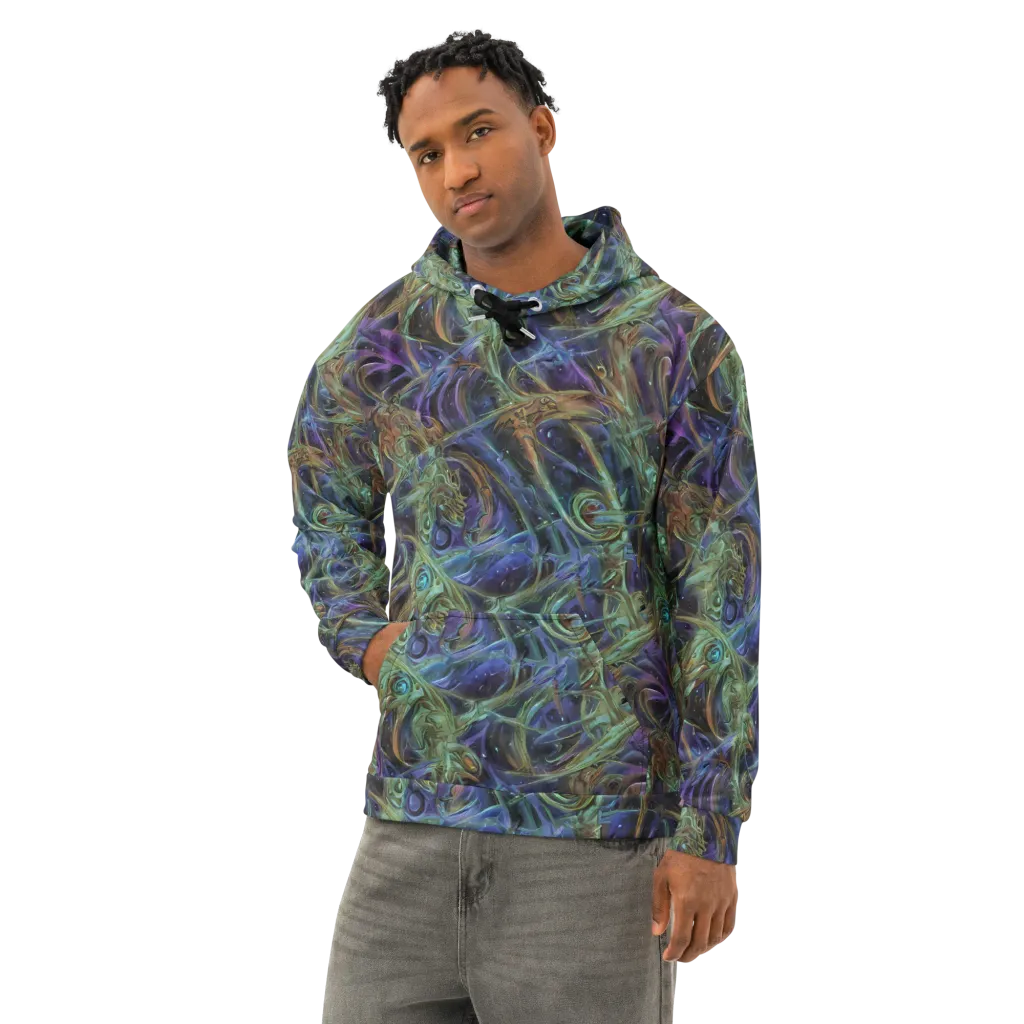 Neptune’s Garden on Cotton Hoodie — Left Front