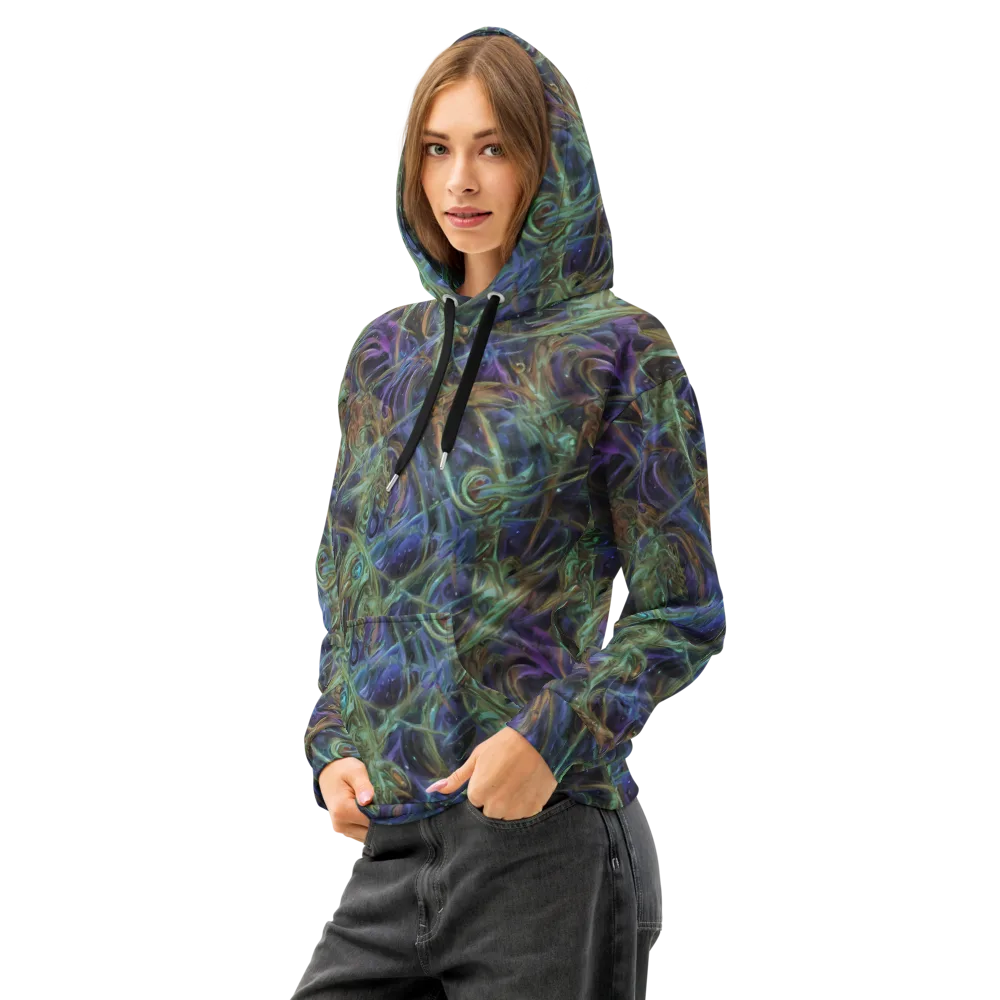 Neptune’s Garden on Cotton Hoodie — Left Front