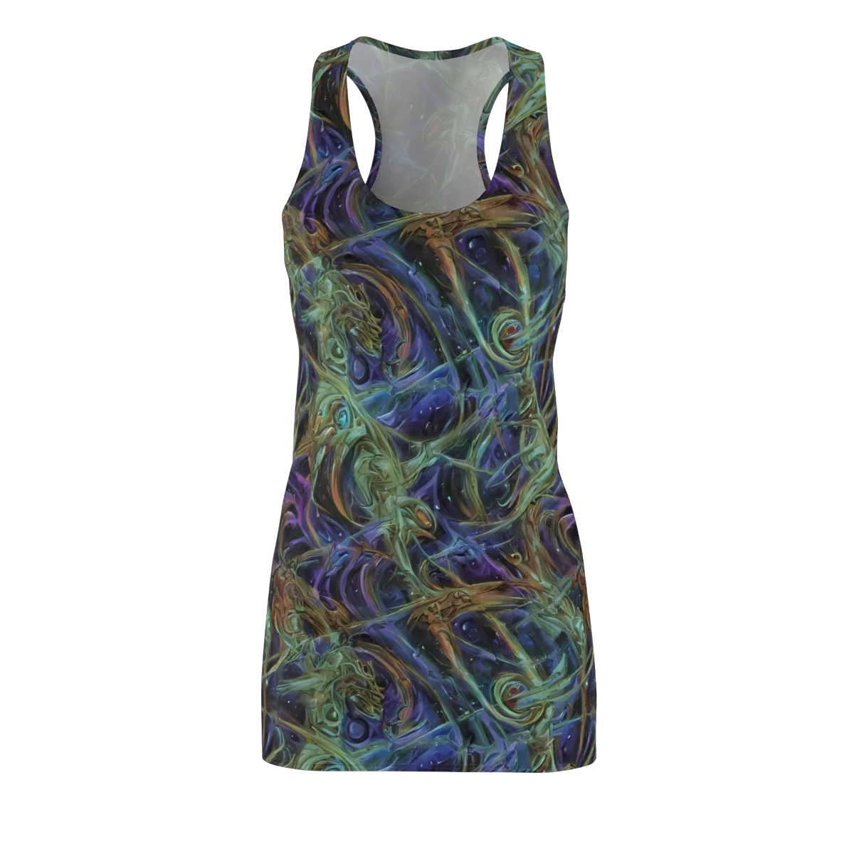 Neptune’s Garden on Racerback Dress — Front