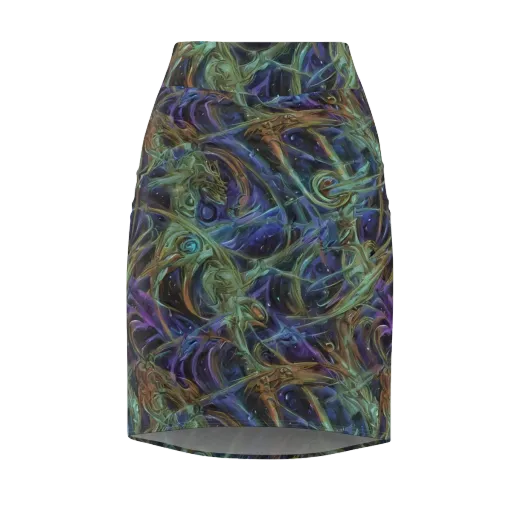 Neptune’s Garden on a Pencil Skirt