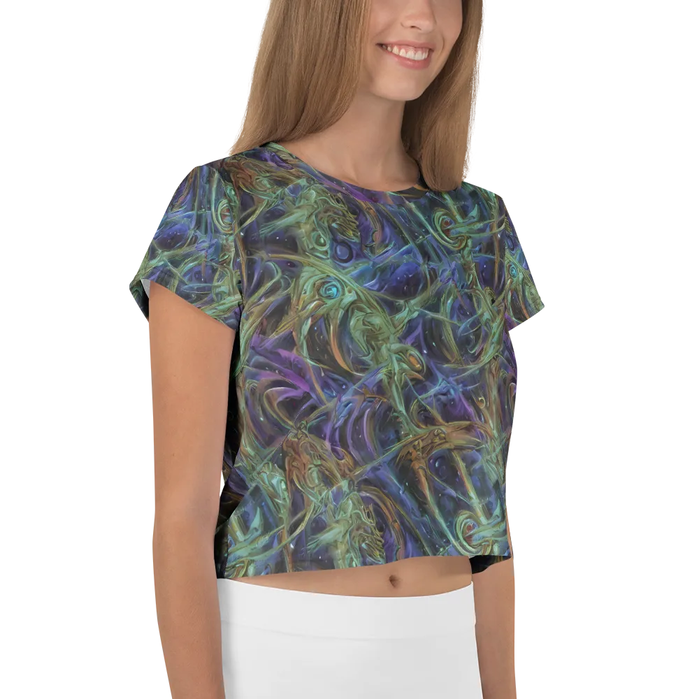 Neptune’s Garden on Crop Tee — Right