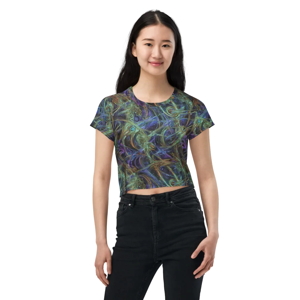 Neptune’s Garden on Crop Tee — Front