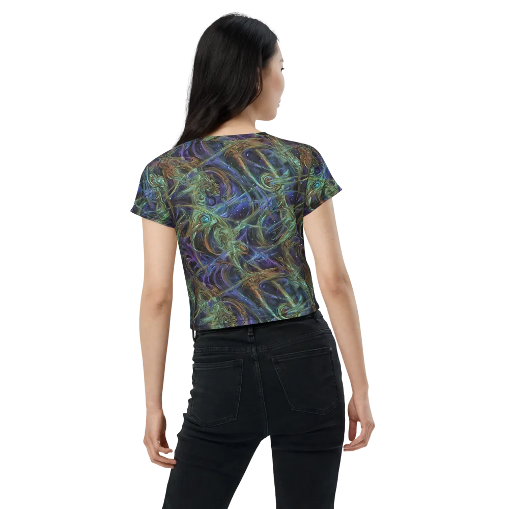 Neptune’s Garden on Crop Tee — Back