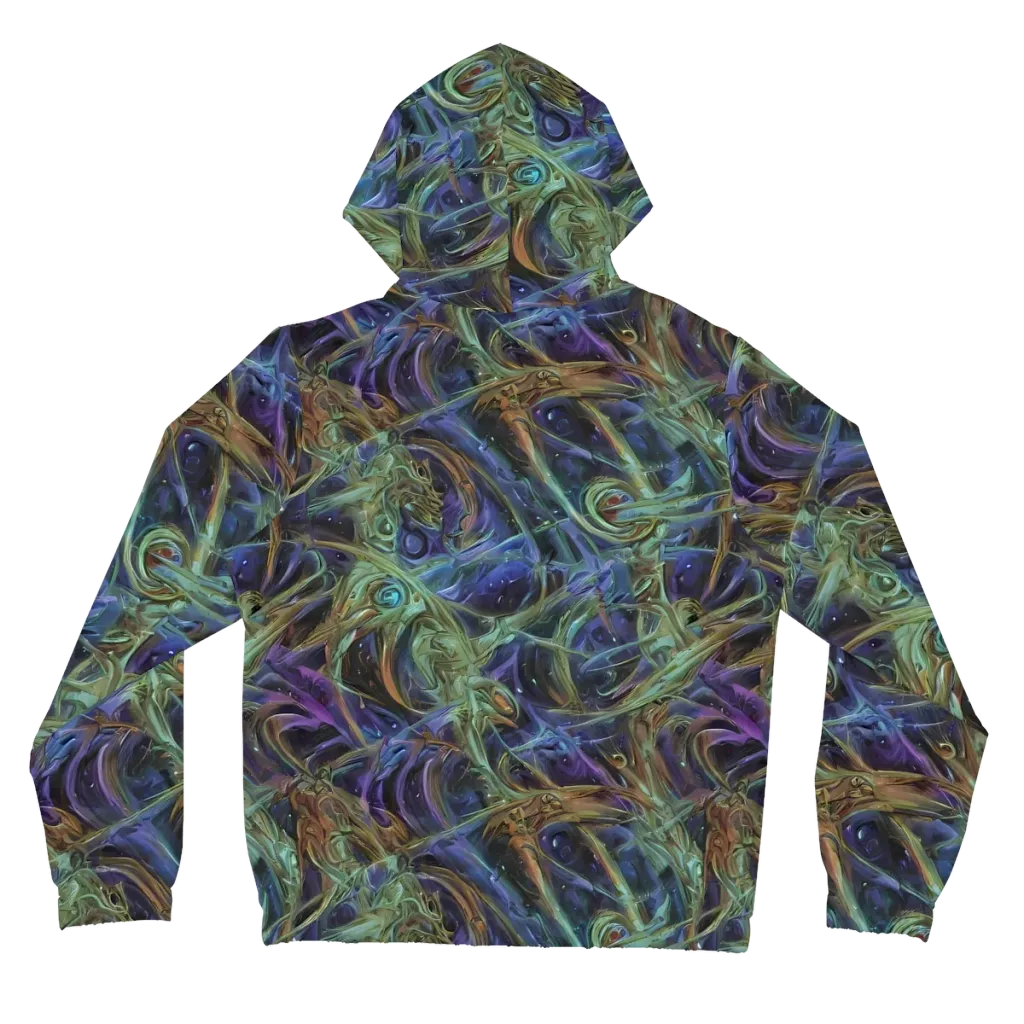 Neptune’s Garden on Women's Full-Zip Hoodie — Back