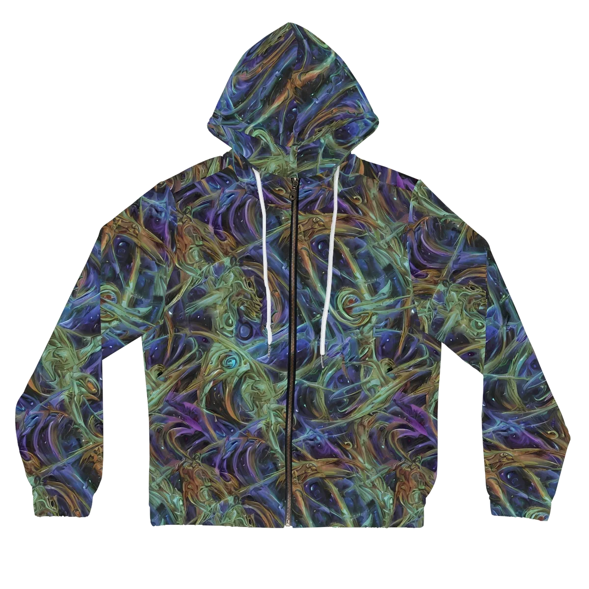 Neptune’s Garden on Women's Full-Zip Hoodie — Front