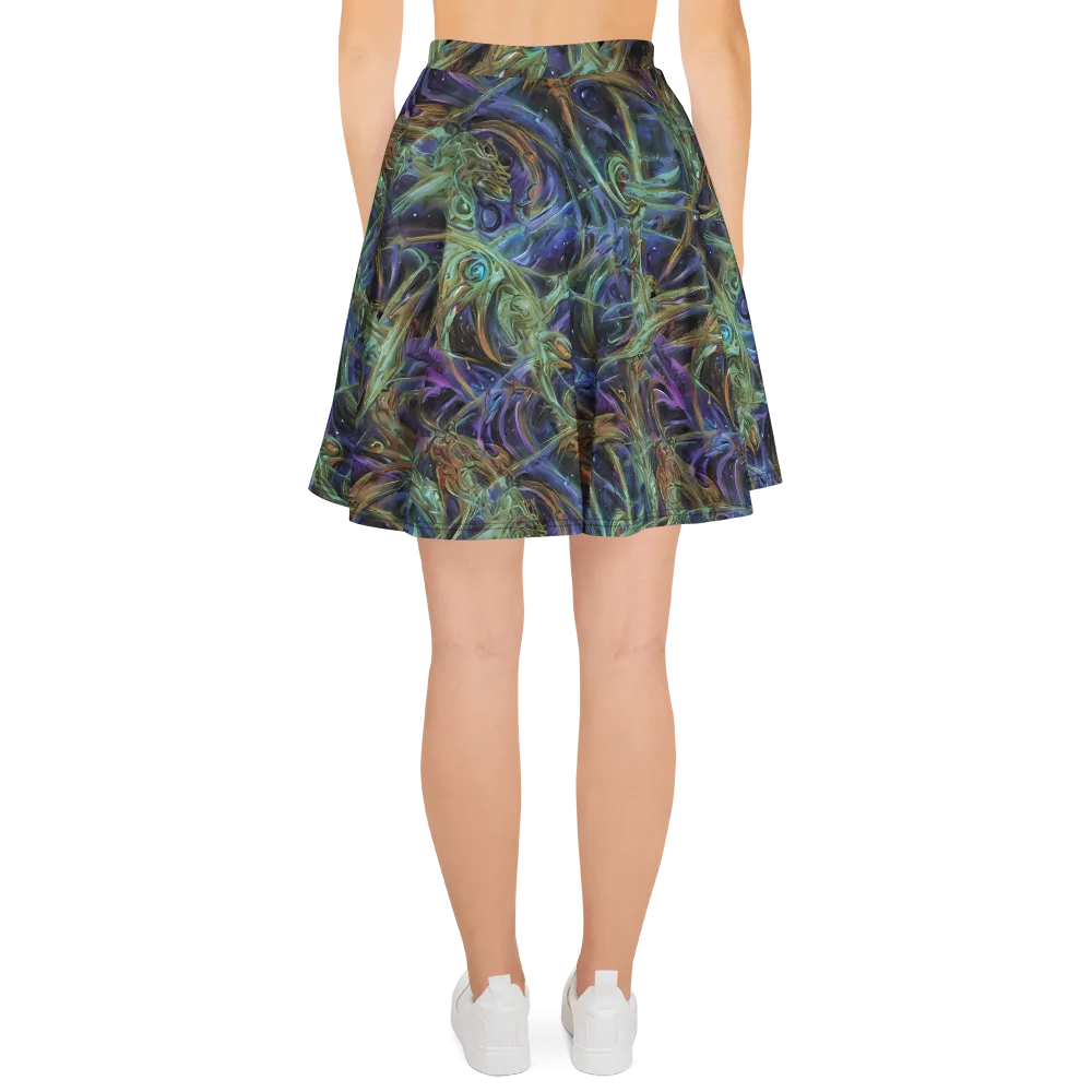 Neptune’s Garden on Skater Skirt — Back