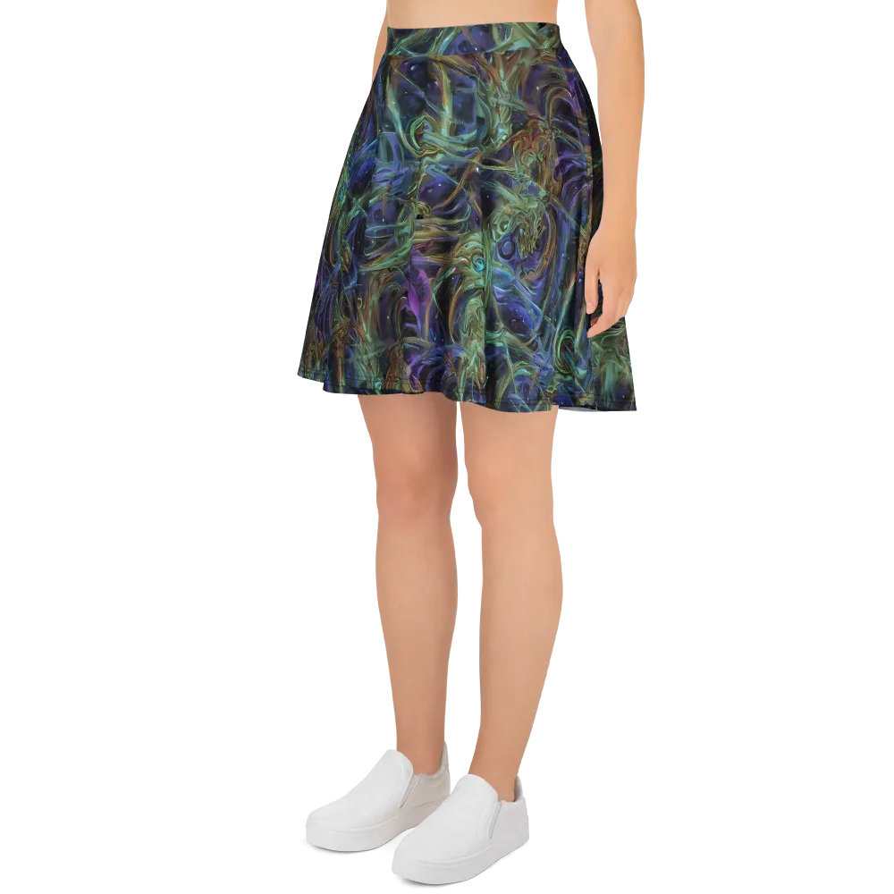 Neptune’s Garden on Skater Skirt — Left