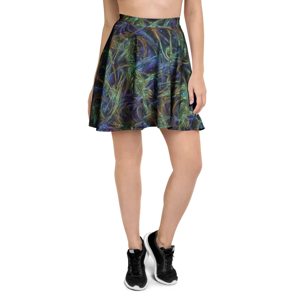 Neptune’s Garden on Skater Skirt — Front
