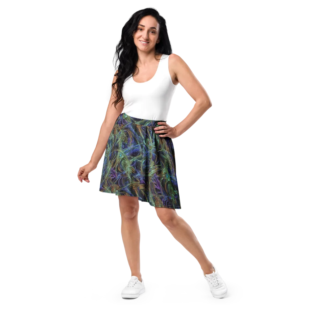 Neptune’s Garden on Skater Skirt — Front