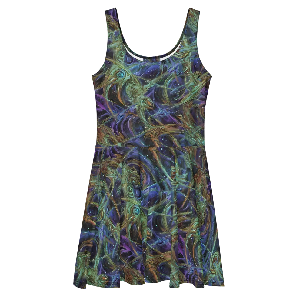 Neptune’s Garden on Skater Dress — Front
