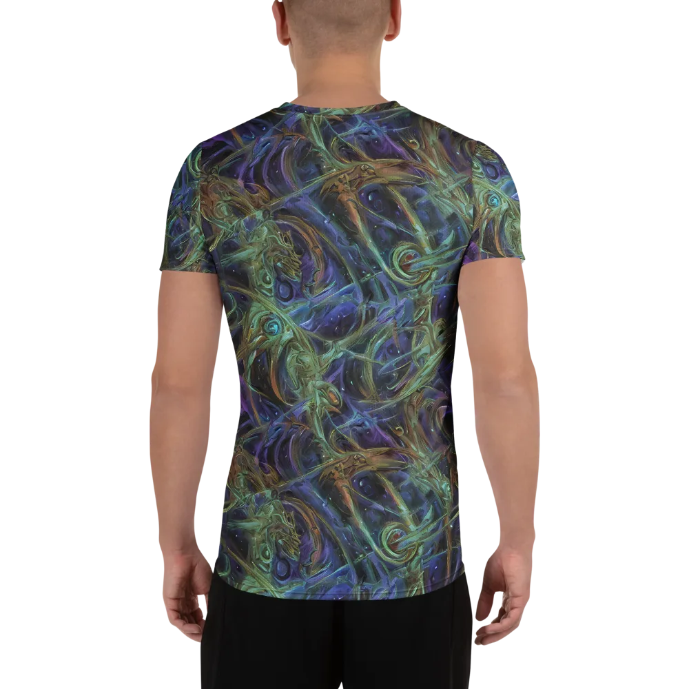 Neptune’s Garden on Men's Athletic T-Shirt — Back