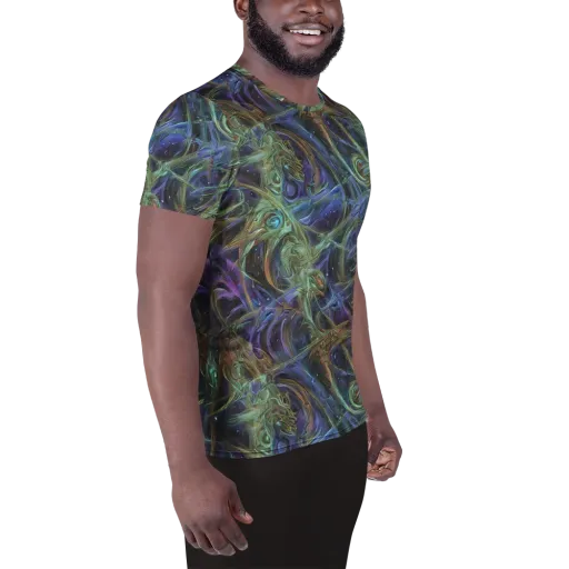 Neptune’s Garden on a Men's Athletic T-Shirt