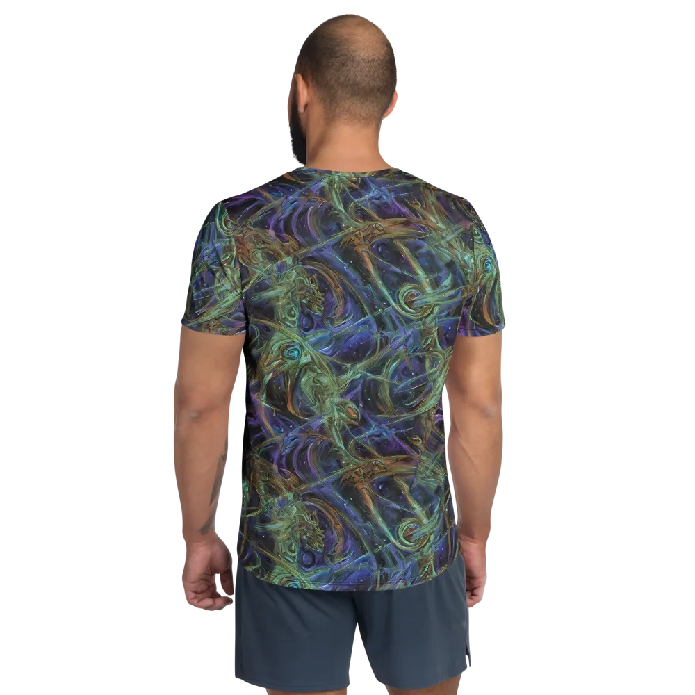 Neptune’s Garden on Men's Athletic T-Shirt — Back