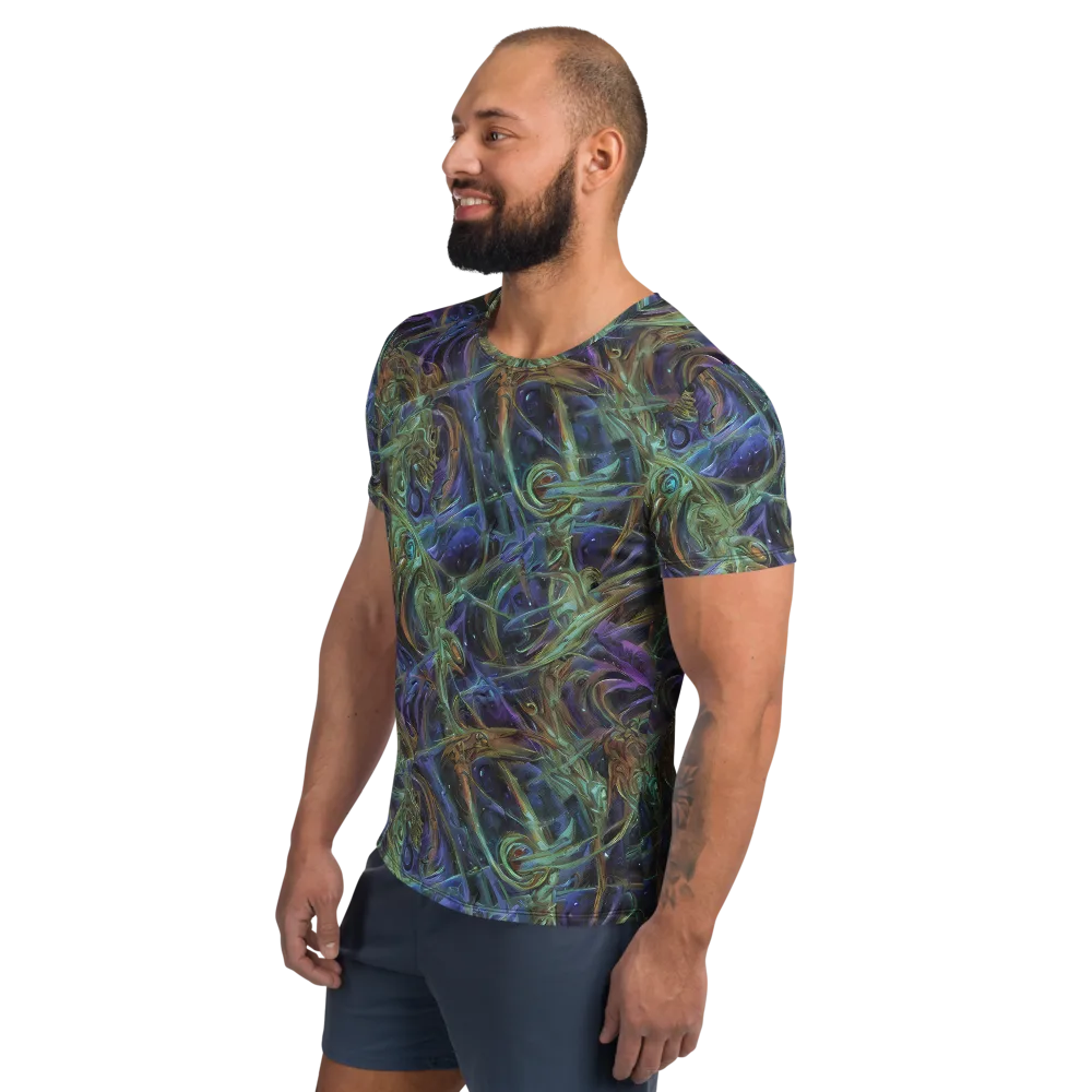 Neptune’s Garden on Men's Athletic T-Shirt — Left