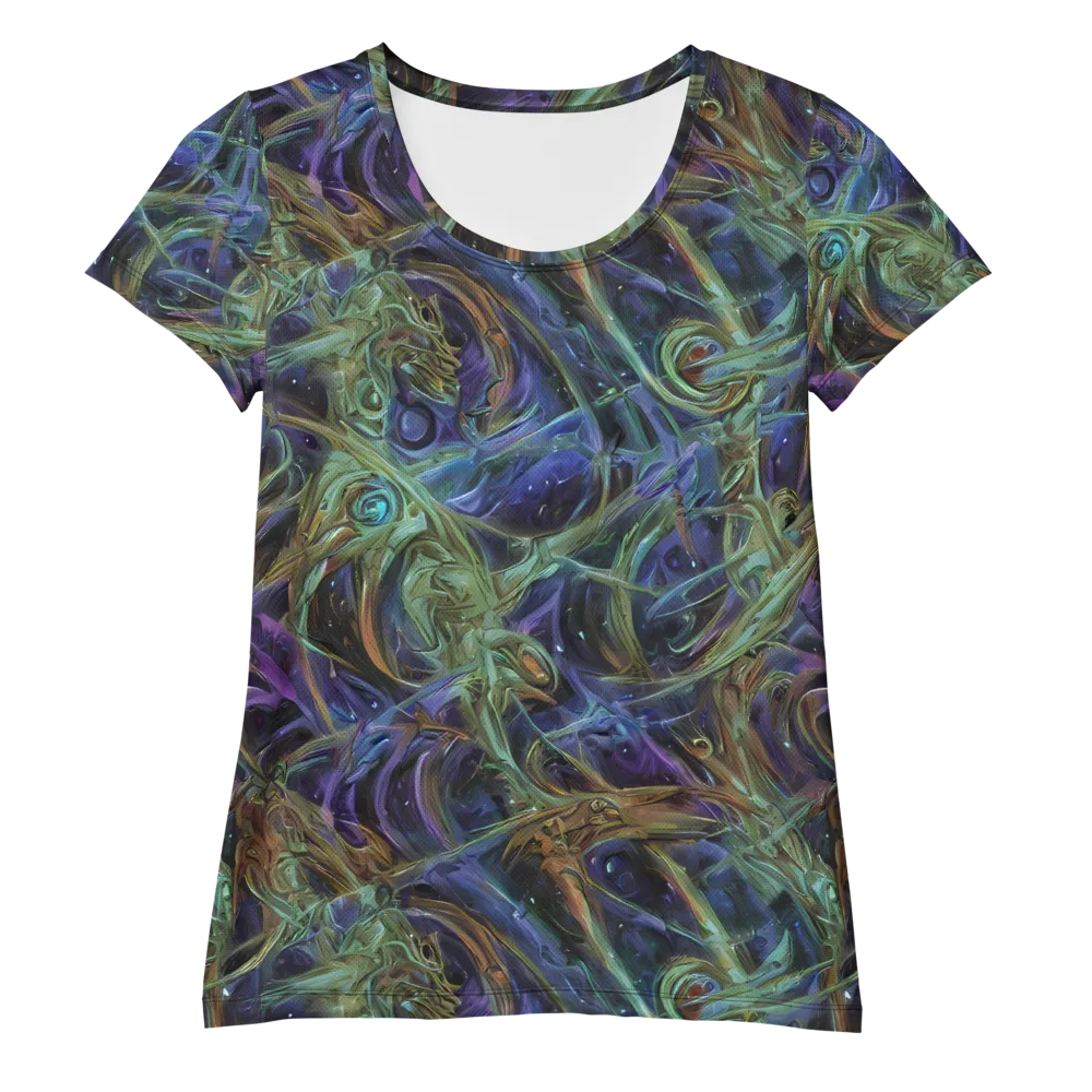 Neptune’s Garden on Women's Athletic T-Shirt — Front