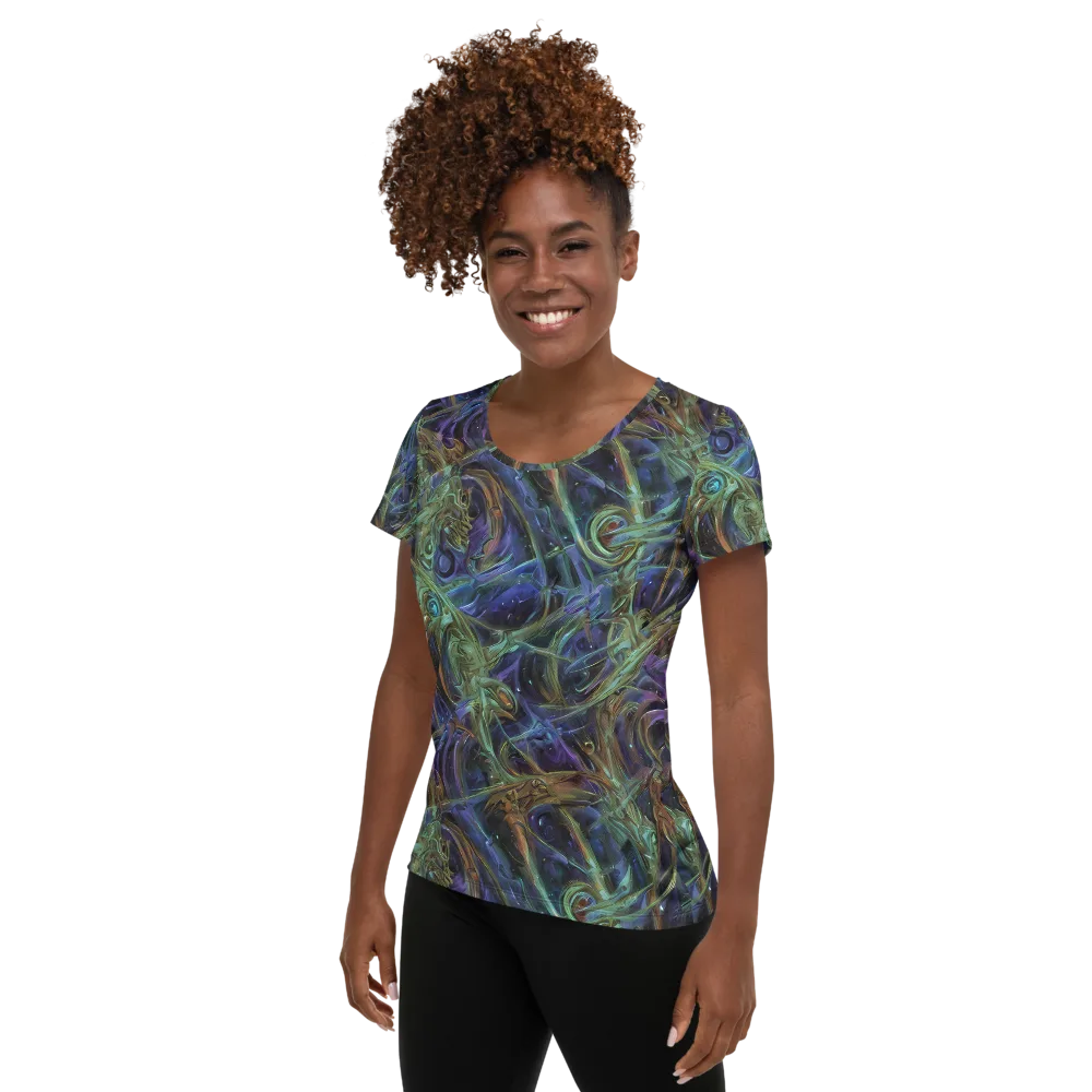 Neptune’s Garden on Women's Athletic T-Shirt — Left