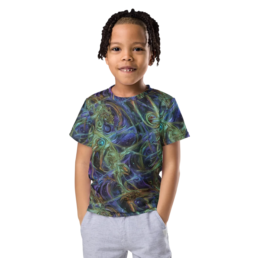 Neptune’s Garden on Kids Crew Neck T-Shirt — Front