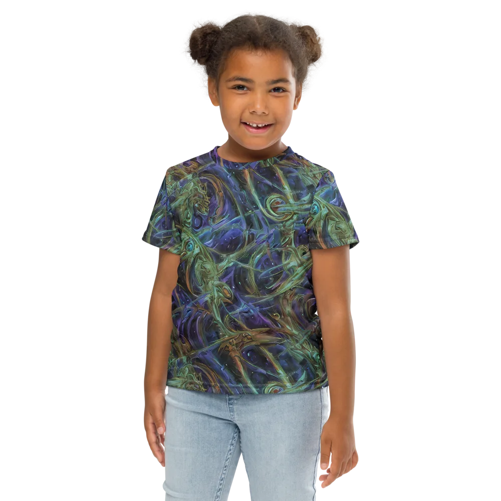 Neptune’s Garden on Kids Crew Neck T-Shirt — Front