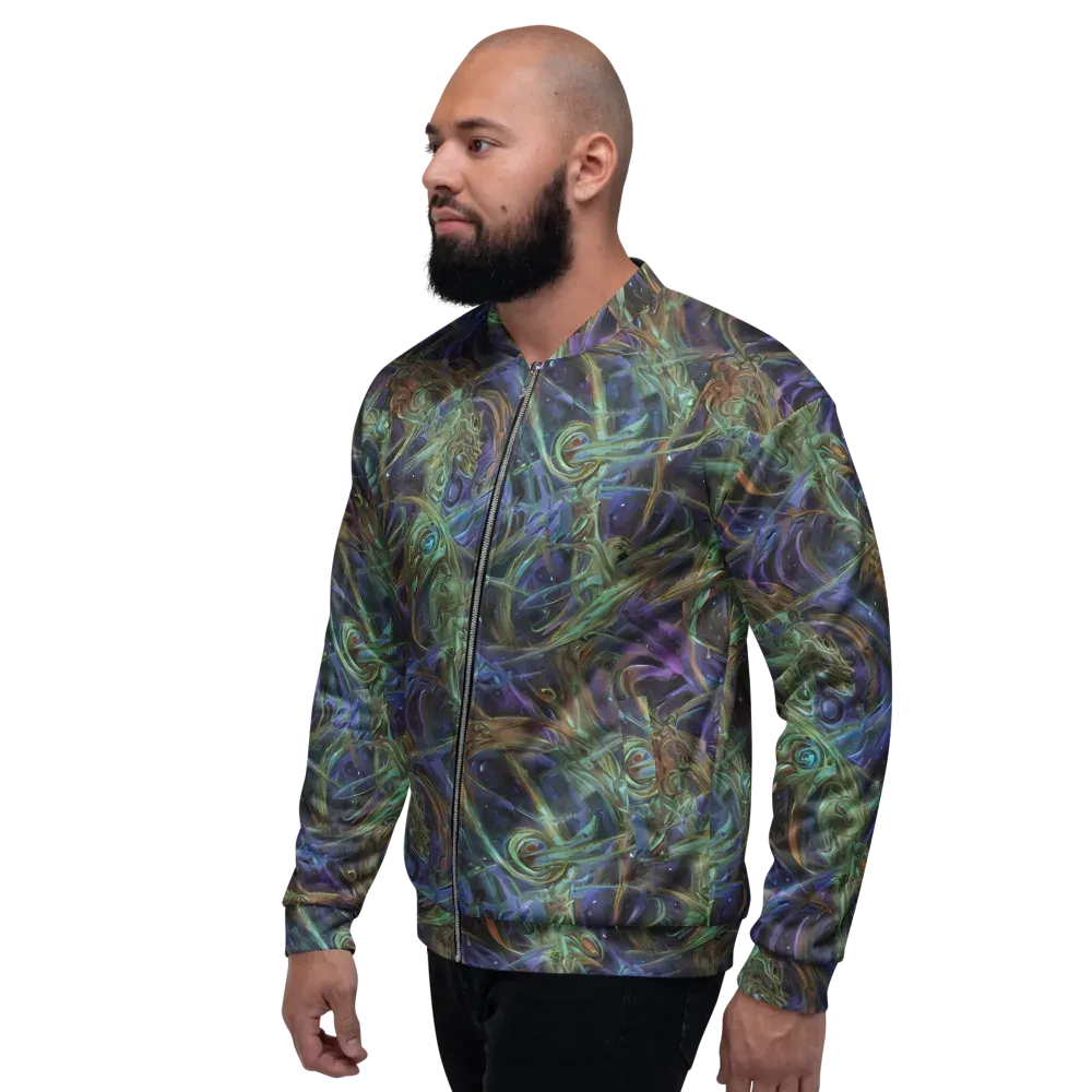 Neptune’s Garden on Bomber Jacket — Left