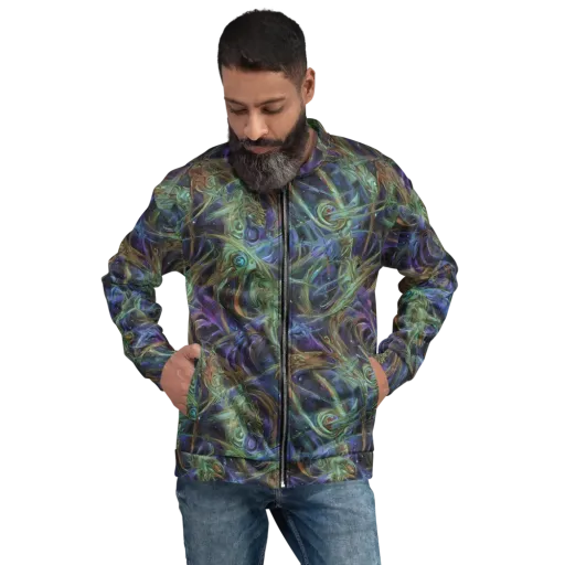 Neptune’s Garden on a Bomber Jacket