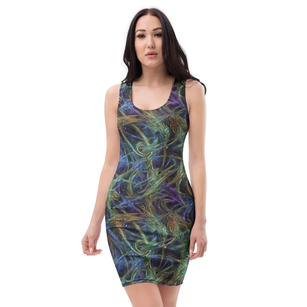 Neptune’s Garden on Bodycon Dress — Front