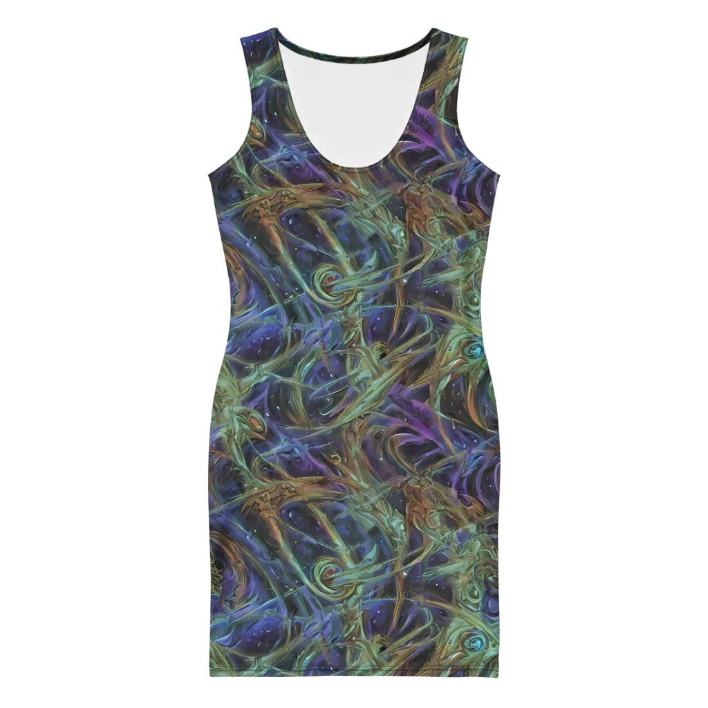 Neptune’s Garden on Bodycon Dress — Front