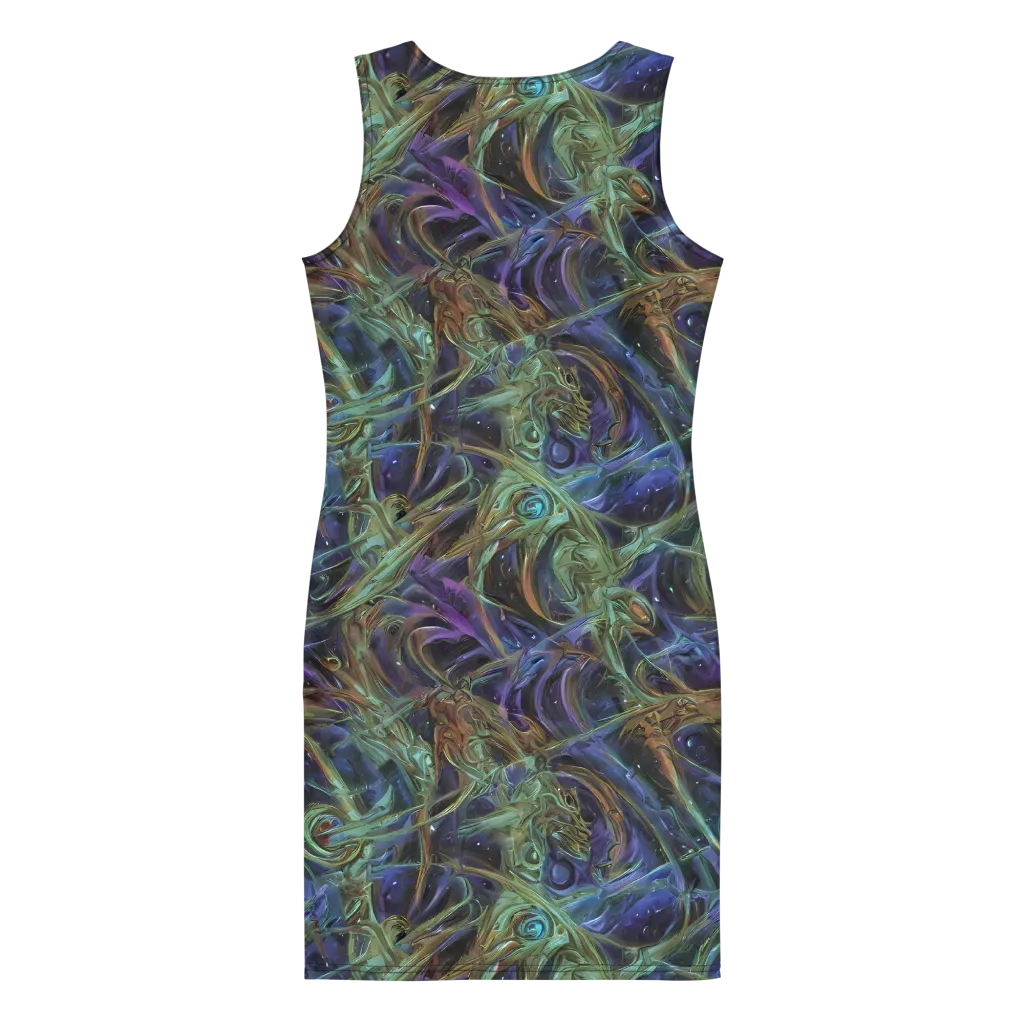 Neptune’s Garden on Bodycon Dress — Back