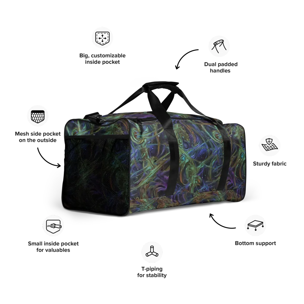 Neptune’s Garden on Duffle Bag — Right Front