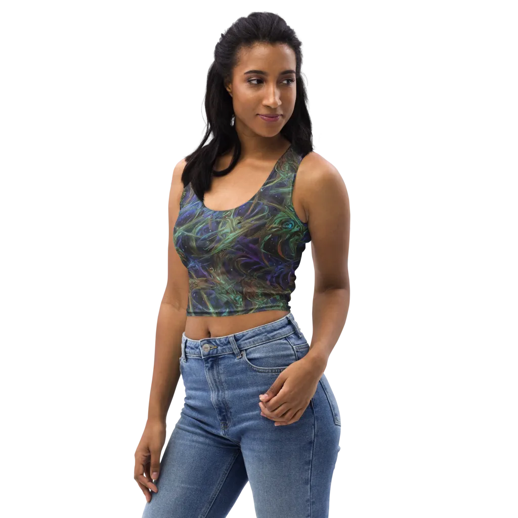 Neptune’s Garden on Crop Top — Left Front