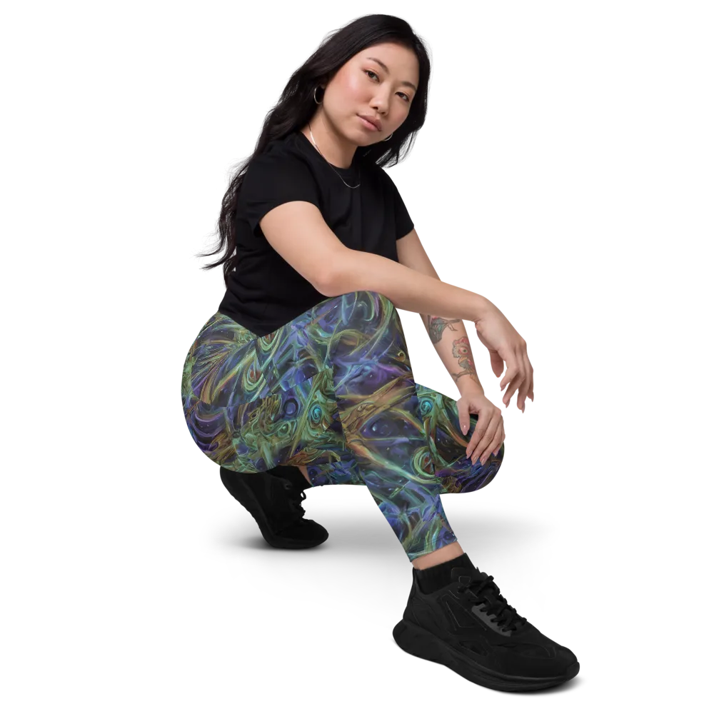 Neptune’s Garden on Leggings with Pockets — Right Front