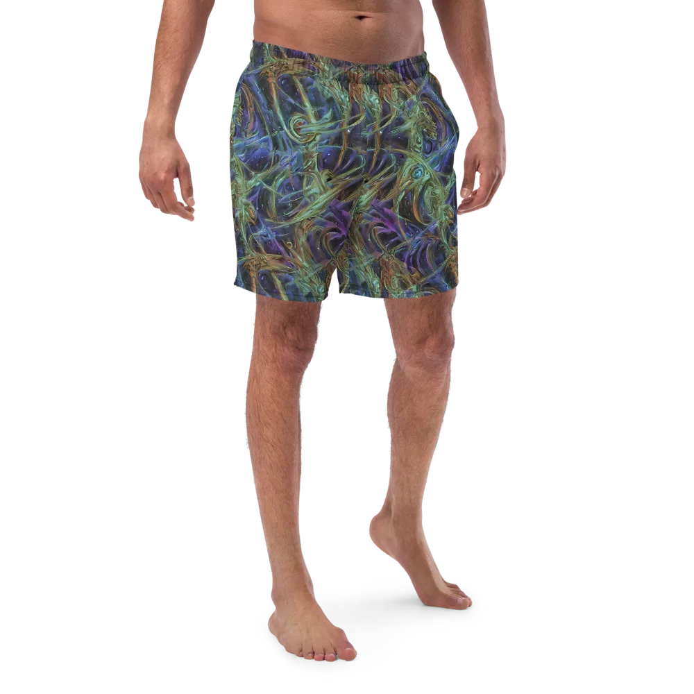 Neptune’s Garden on Swim Trunks — Front