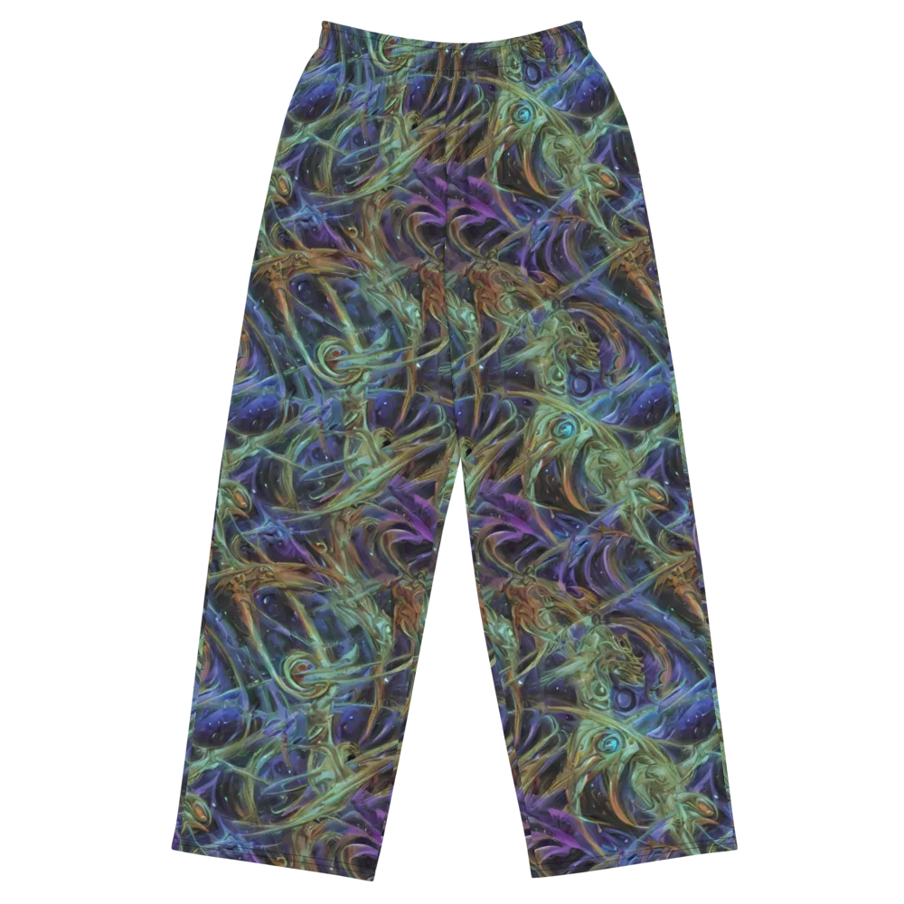 Neptune’s Garden on Wide-Leg Pants — Front
