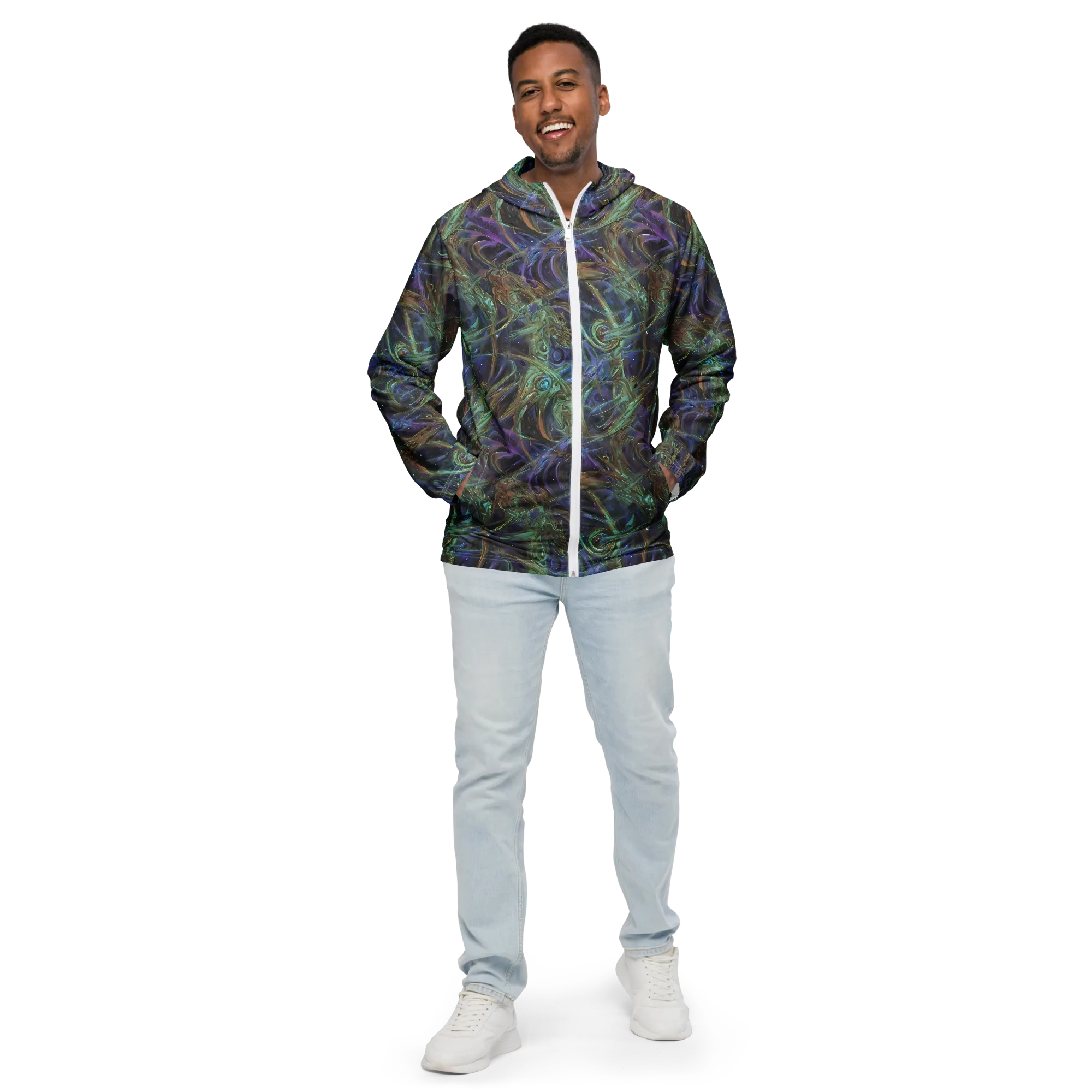 Neptune’s Garden on Men's Windbreaker — Front