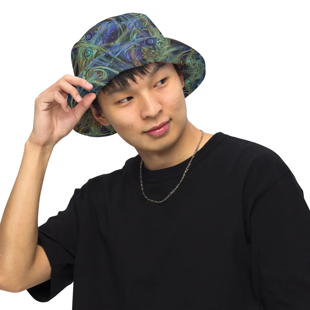 Neptune’s Garden on Reversible Bucket Hat — Front Inside