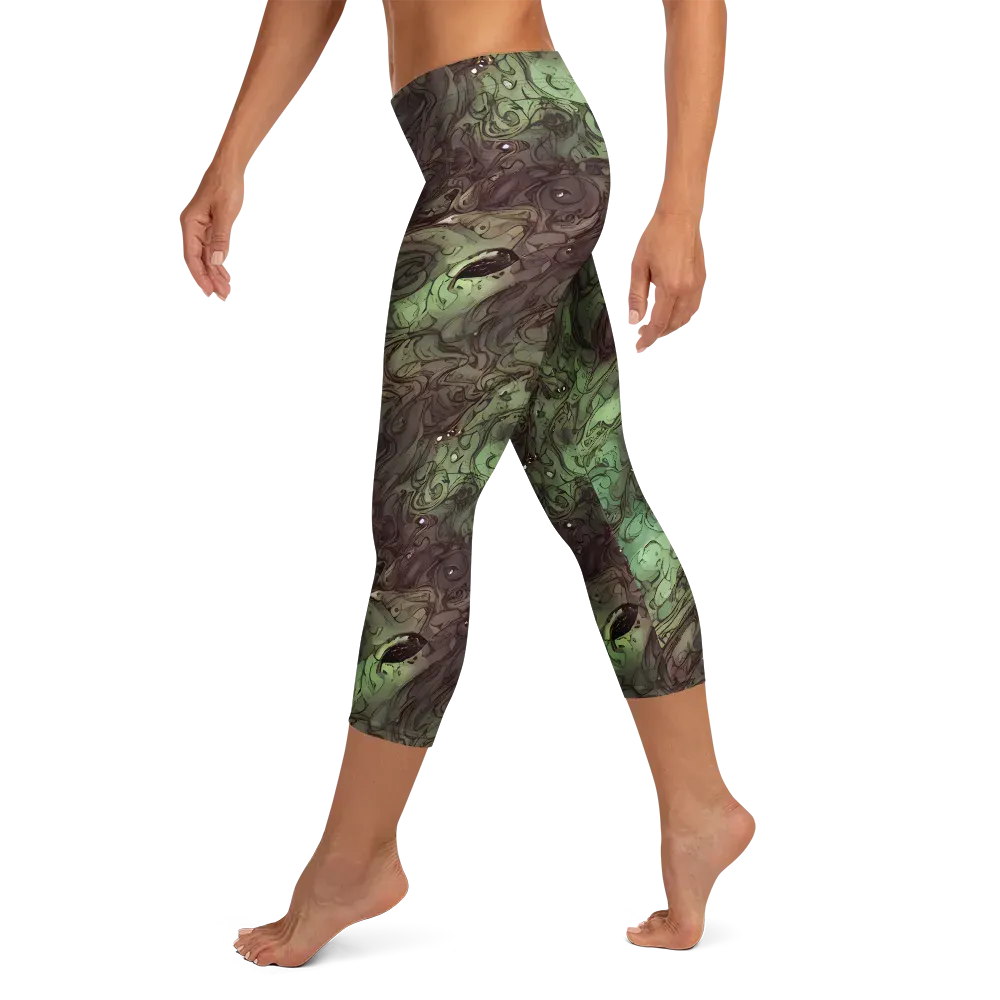 Mossborn Masquerade on Capri Leggings — Left