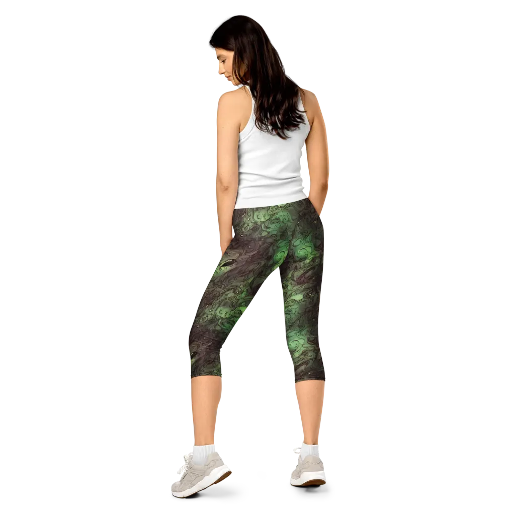 Mossborn Masquerade on Capri Leggings — Back