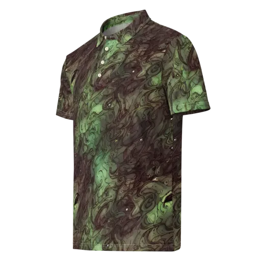 Mossborn Masquerade on a Men's Slim Fit Polo Shirt